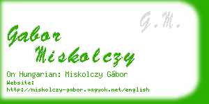 gabor miskolczy business card